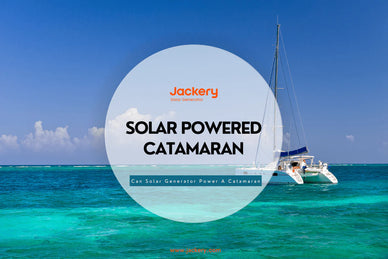 jackery solar powered catamaran
