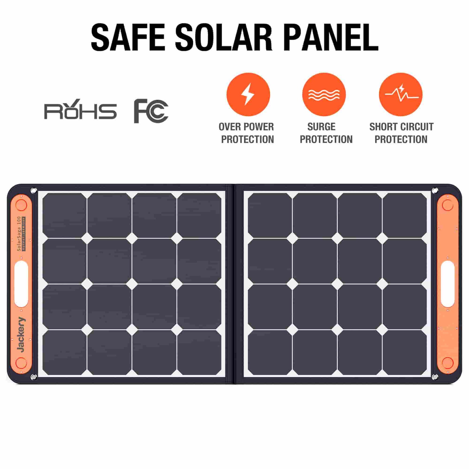 SolarSaga 100W Solar Panel is safe.