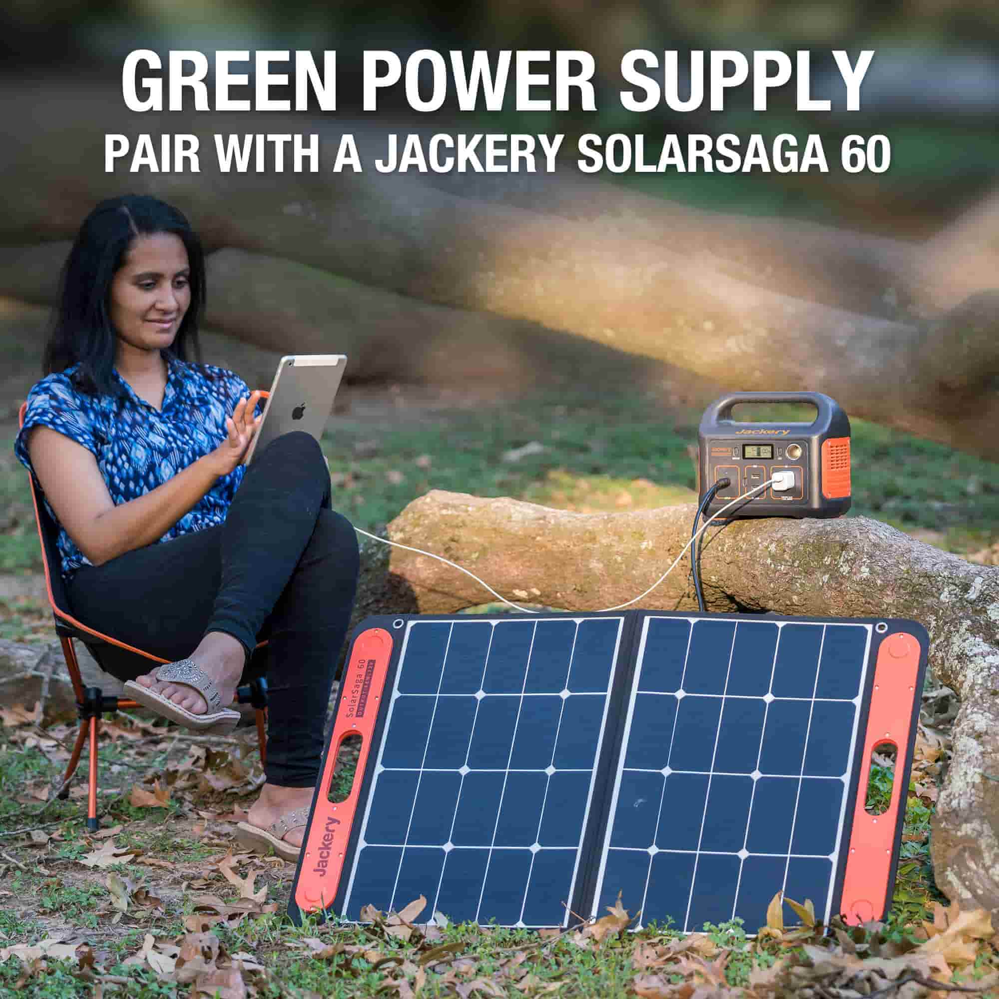 jackery solar generator 240 is green power supply.