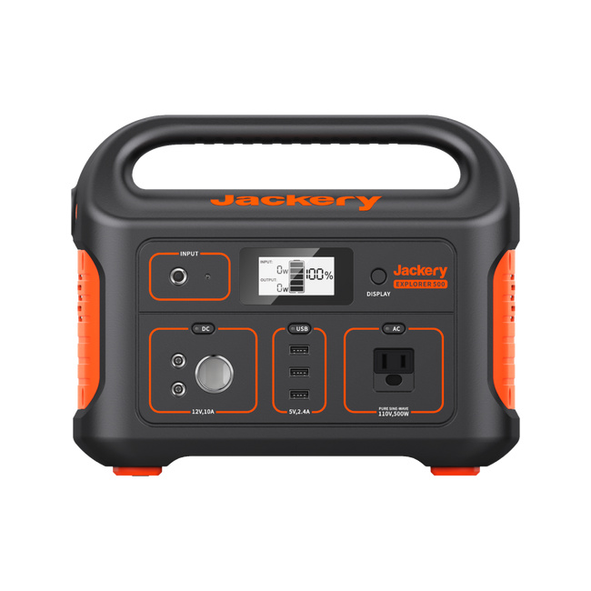 Jackery Explorer 500 display overload warning